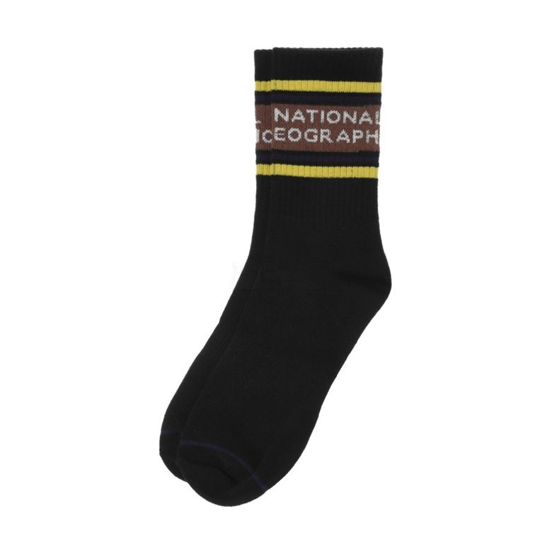 N233ASO590 배색스트라이프양말 BLACK