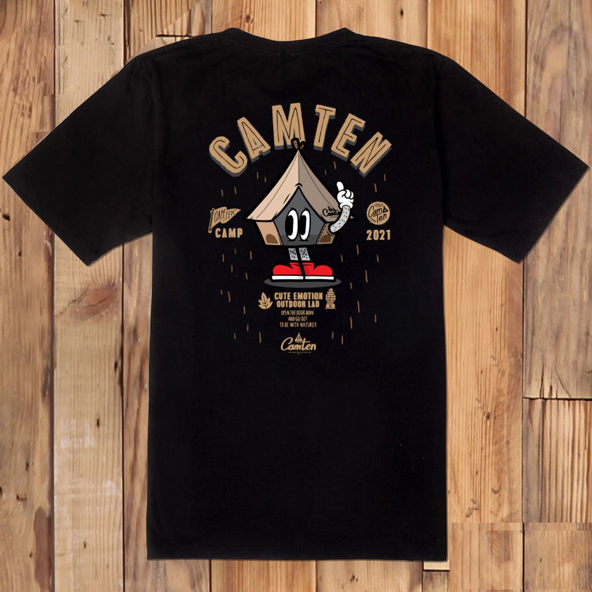 돌돌(DOLDOL) Camten-tshirts-21 감성 캠핑 브랜드 캠텐 캐릭터 그래픽 티셔츠 반팔티