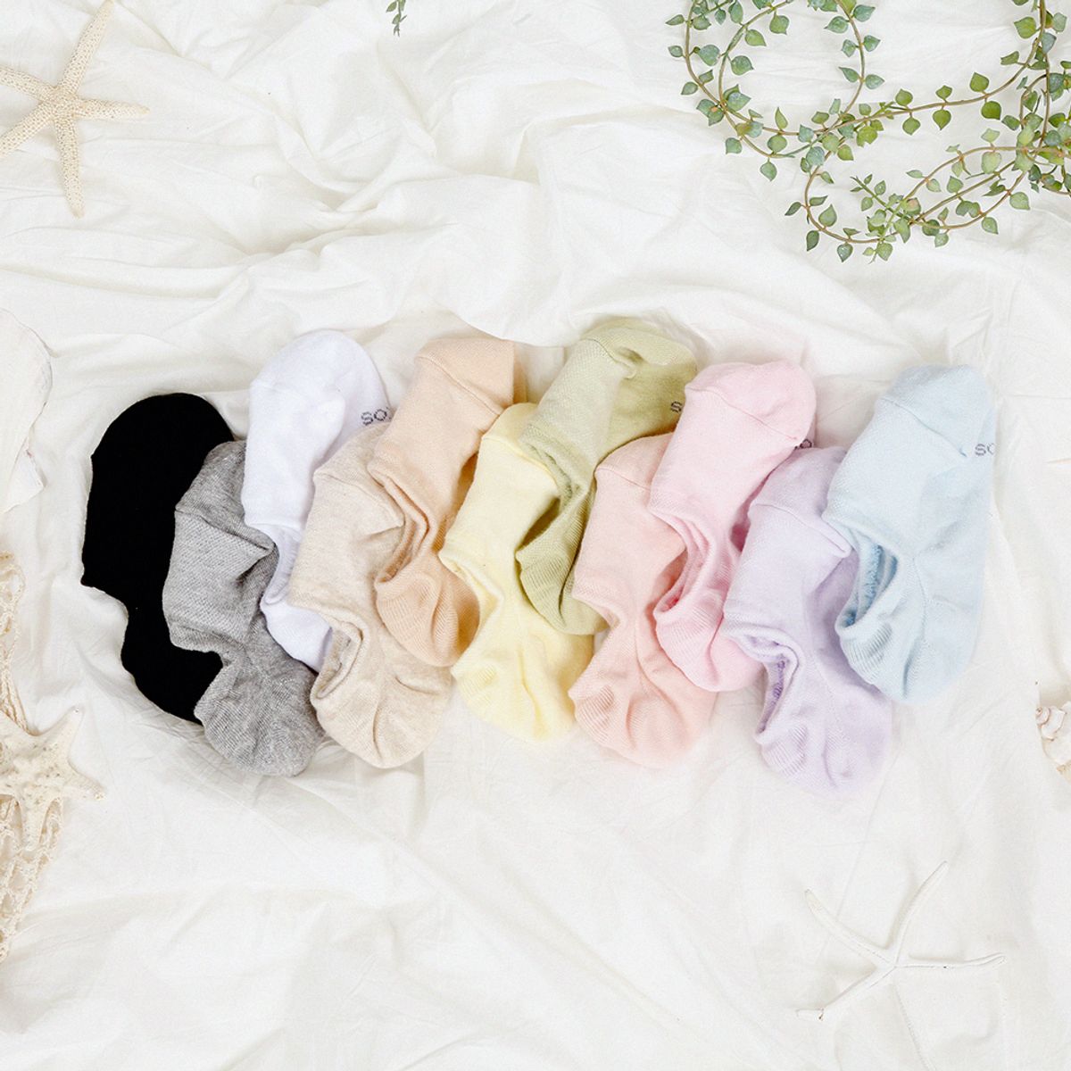 삭스에이(SOCKSA) [10PACK]베이직 200N 메쉬 라운드 페이크삭스 11색상