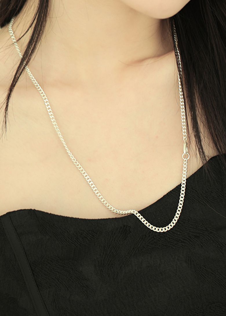 925 silver 라운드 고리 롱목걸이 demoure