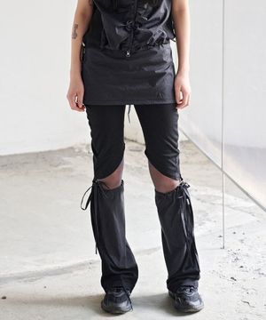 TS NYLON APRON BIKE SHORTS (BLACK)