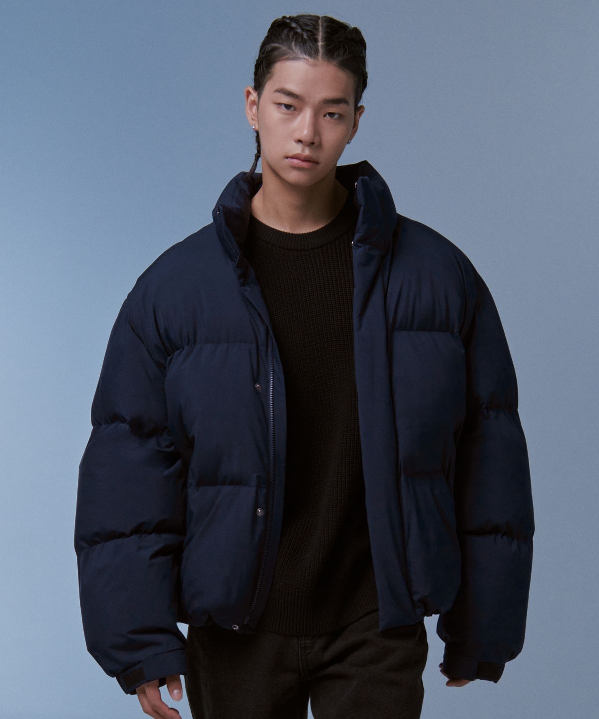 무신사 스탠다드(MUSINSA STANDARD) 데일리 푸퍼 숏 패딩 재킷 [네이비]