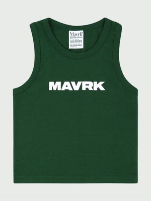 M-로고 크롭 슬리브리스 [그린]