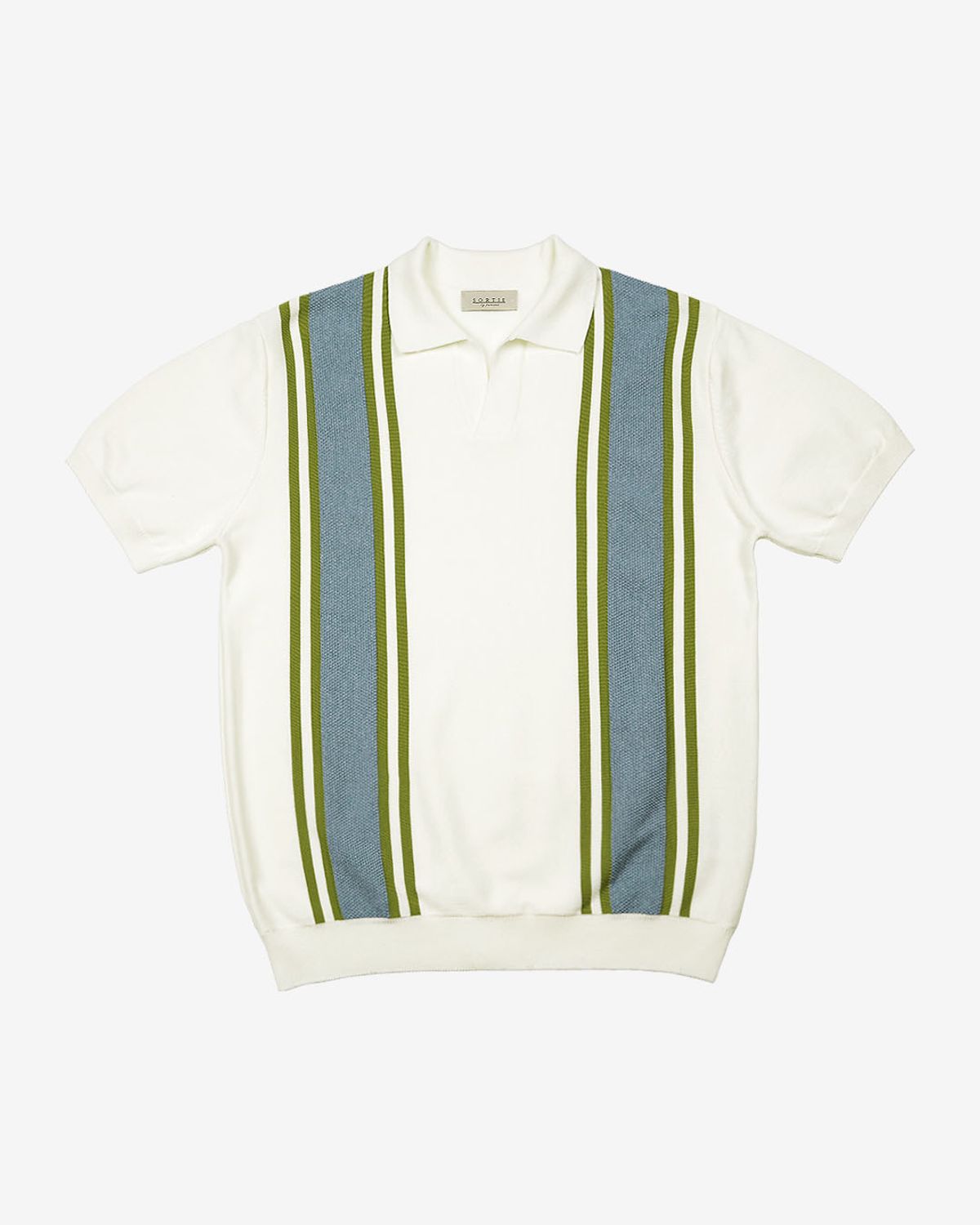 솔티(SORTIE) Summer Blend Open Collar Knit (Ivory)