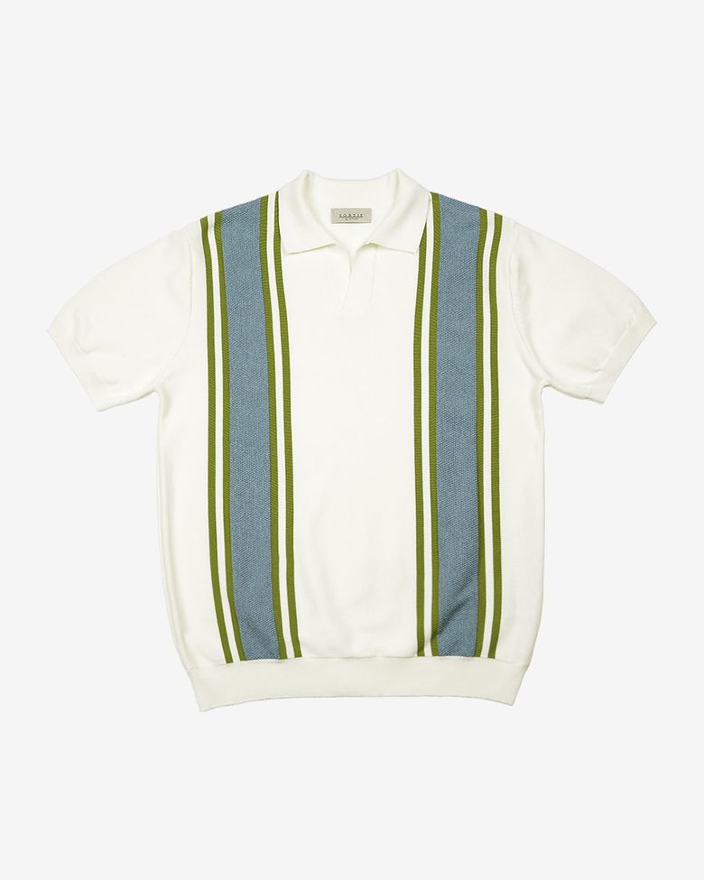 Summer Blend Open Collar Knit (Ivory)