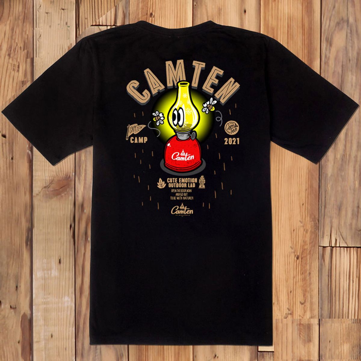 돌돌(DOLDOL) Camten-tshirts-24 감성 캠핑 브랜드 캠텐 캐릭터 그래픽 티셔츠 반팔티