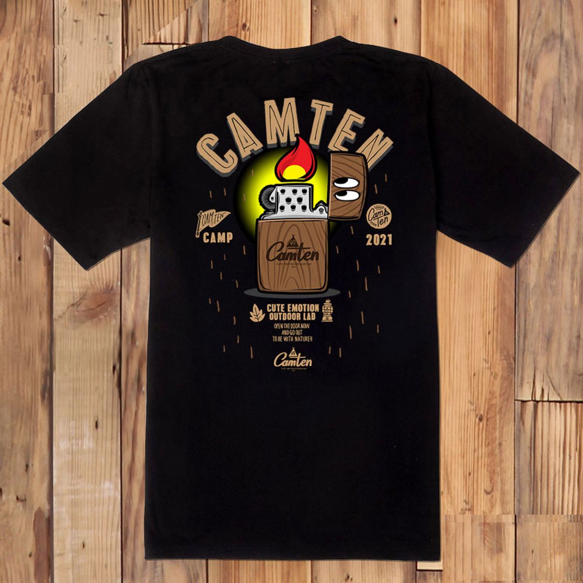 돌돌(DOLDOL) Camten-tshirts-25 감성 캠핑 브랜드 캠텐 캐릭터 그래픽 티셔츠 반팔티