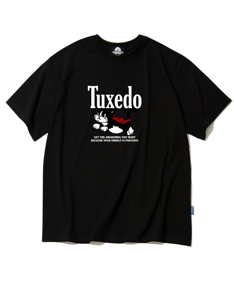 TUXEDO CAT GRAPHIC 티셔츠 - 블랙