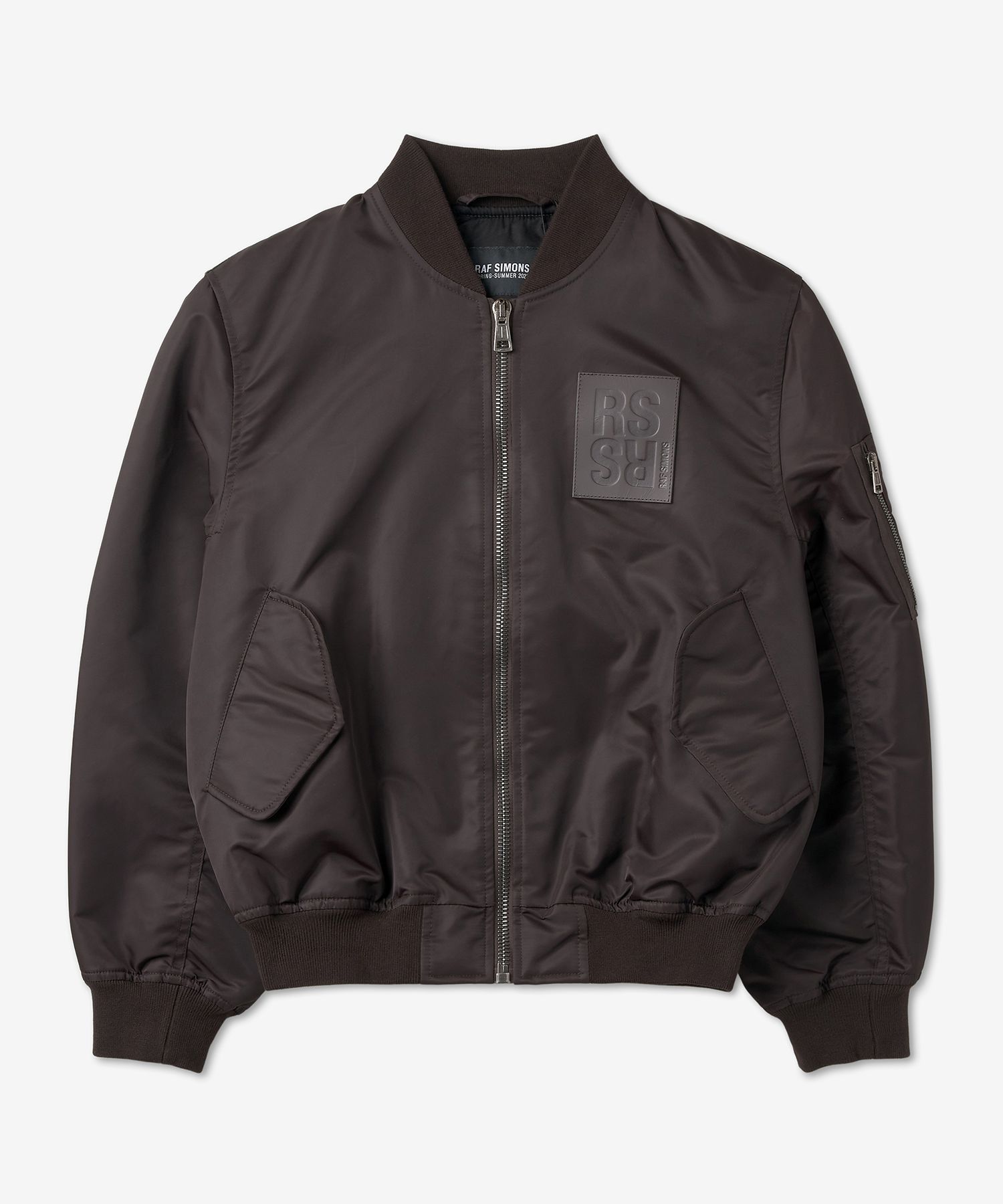 MUSINSA公式 | RAF SIMONS Logo Bomber Jacket - Dark Brown