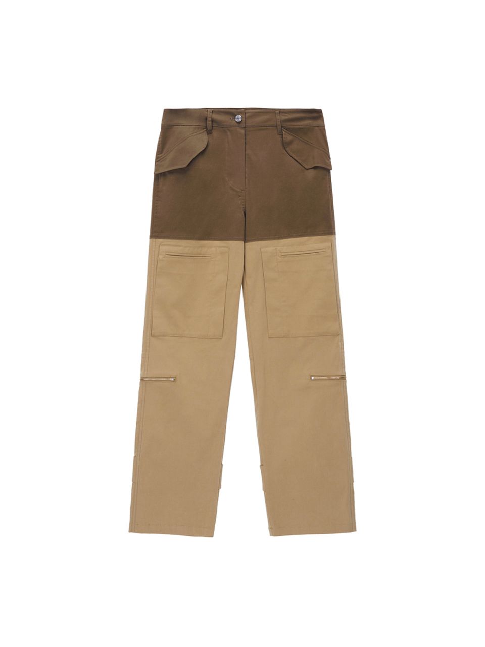 パンツ [MATINKIM]color block velcro cargo pants in brown MUSINSA | MATIN KIM COLOR BLOCK VELCRO CARGO PANTS IN BROWN