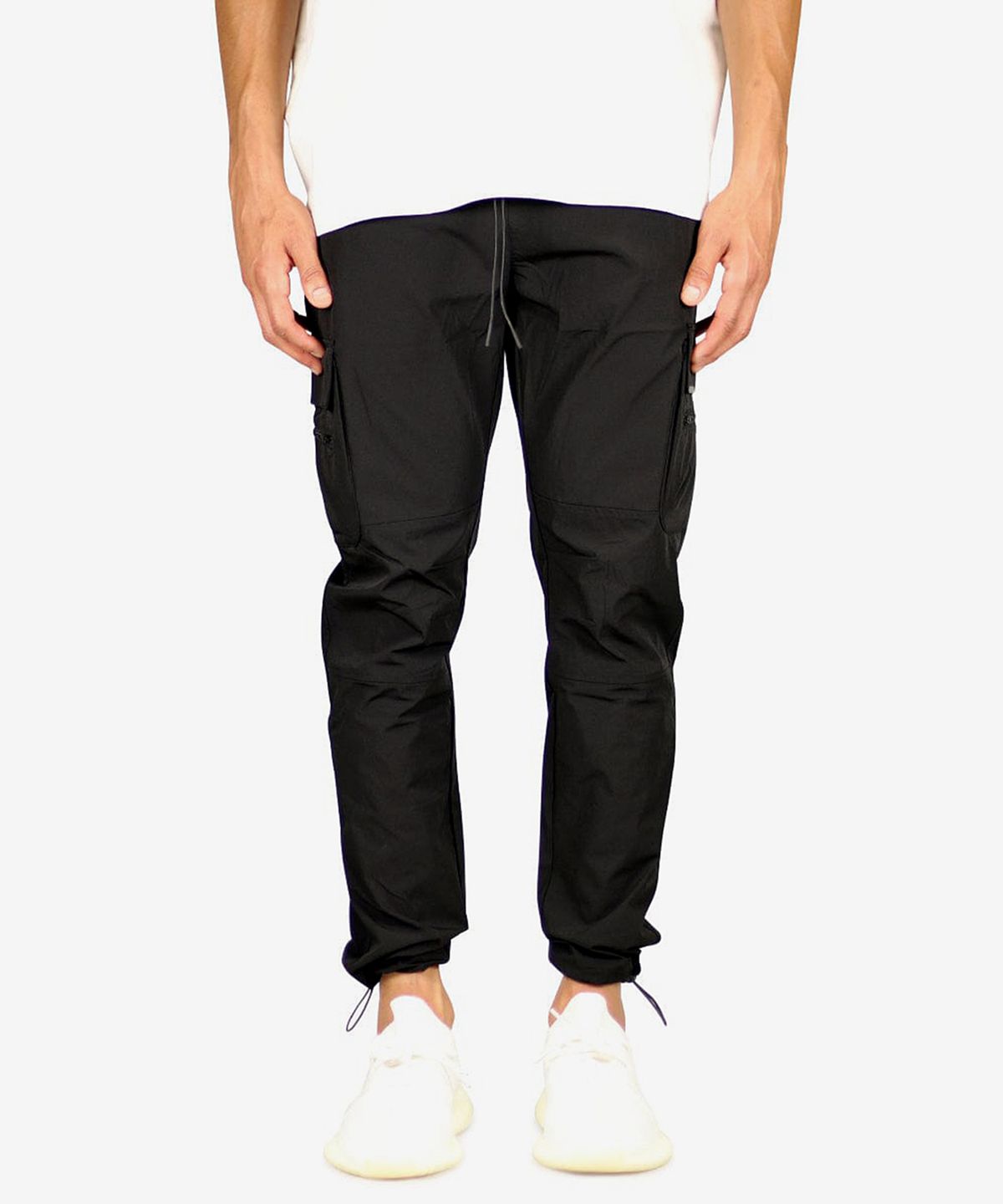 하이퍼 데님(HYPER DENIM) 블랙 나일론 카고 팬츠