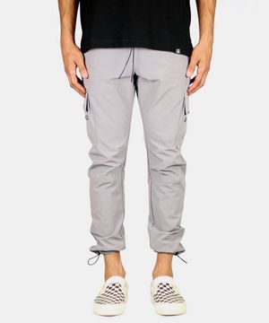 그레이 나일론 카고 팬츠