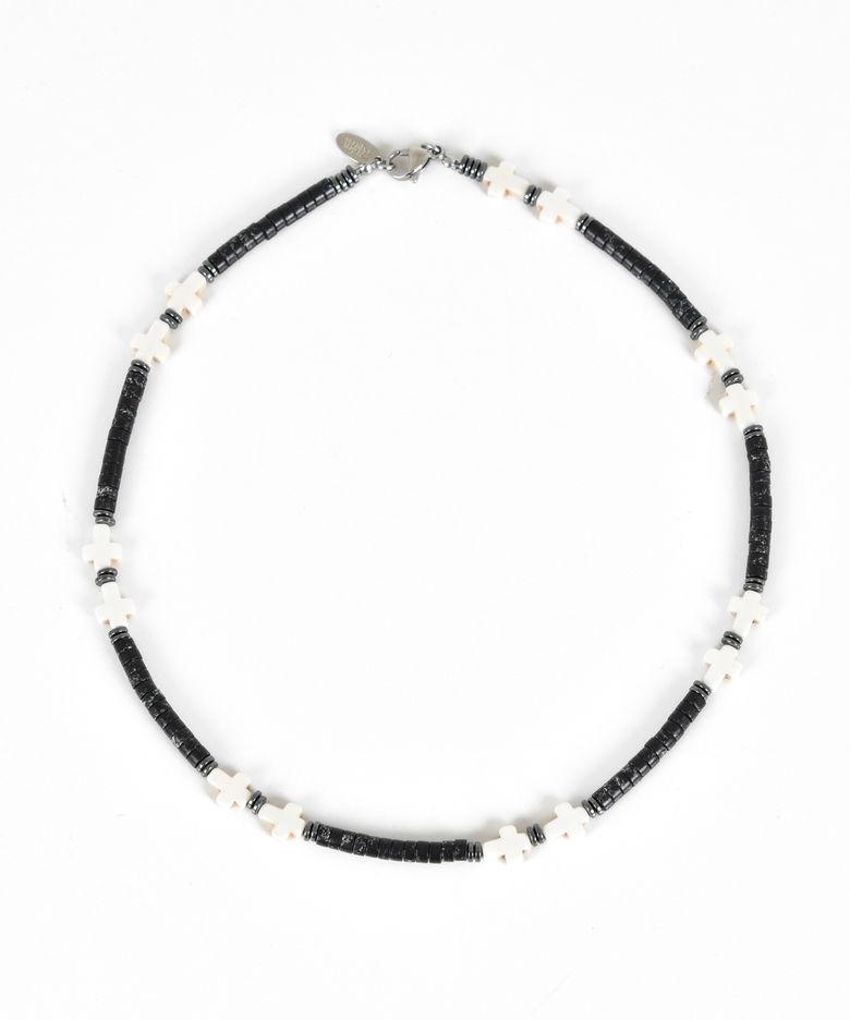 CROSS POINT NECKLACE(black)