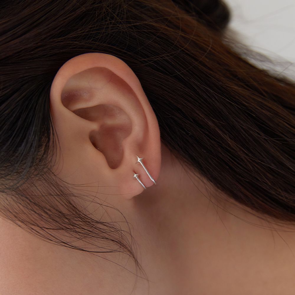 イヤリング TATIANA Silver 925 Planet Earrings EC3052 MUSINSA | TATIANA (Silver 925) Double Planet Earrings EC3033