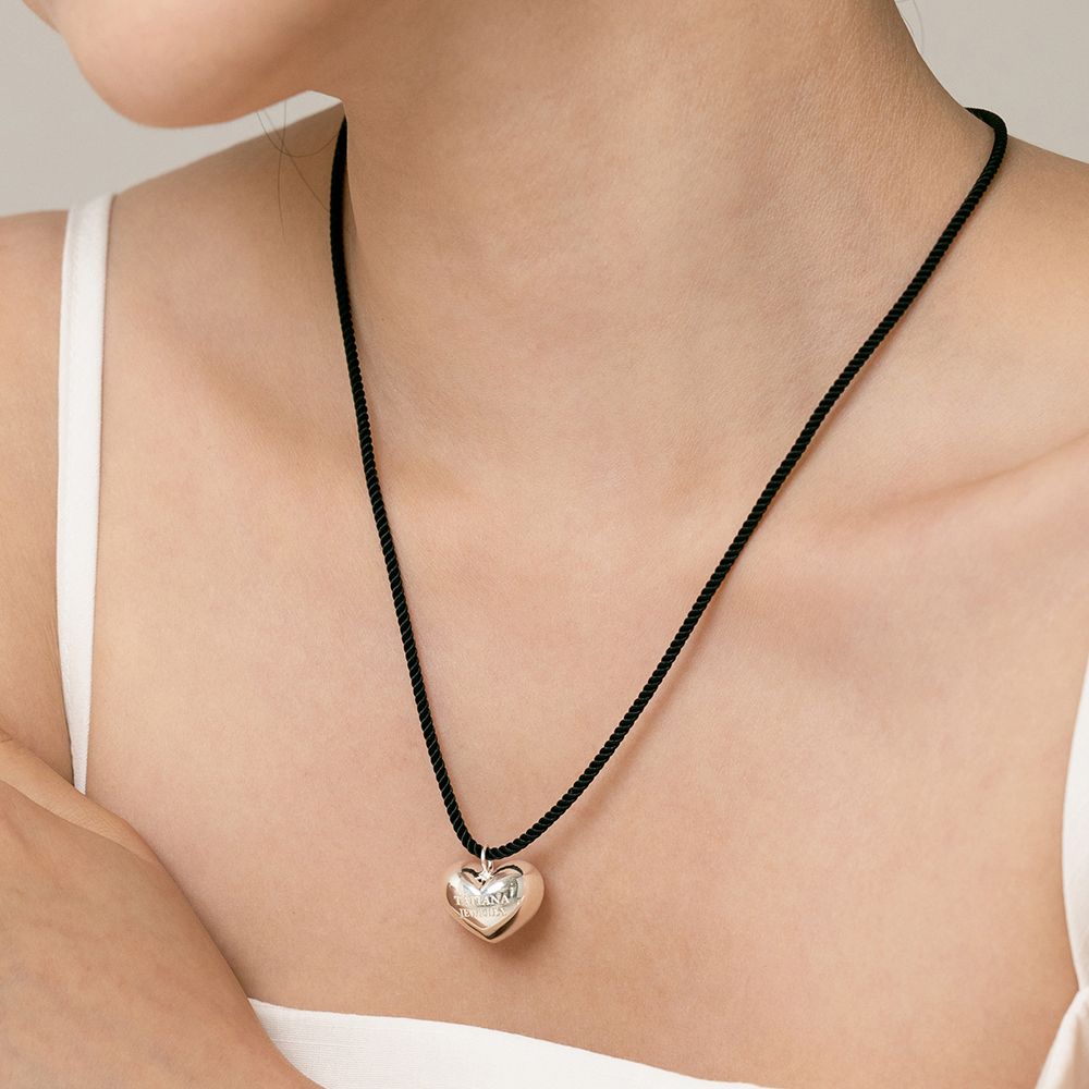 ☆TATIANA☆ Great Heart String Necklace NZ2100 MUSINSA | TATIANA (Silver 925) Deer Heart String Necklace NZ2107