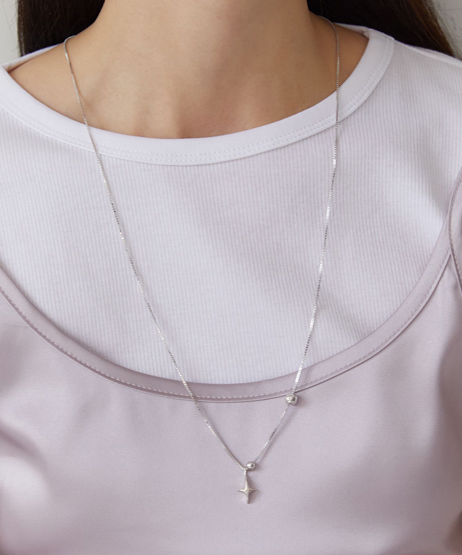 ☆TATIANA☆ Silver 925 star ornament necklace NZ2109 MUSINSA | TATIANA (Silver 925) Star Ornament Necklace NZ2109