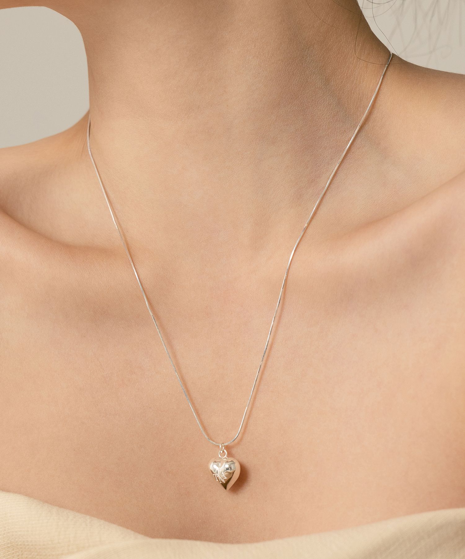 ネックレス・ペンダント TATIANA (Silver 925) Mild Heart Snake Chain Necklace NZ2116 MUSINSA | TATIANA (Silver 925) Mild Heart Snake Chain