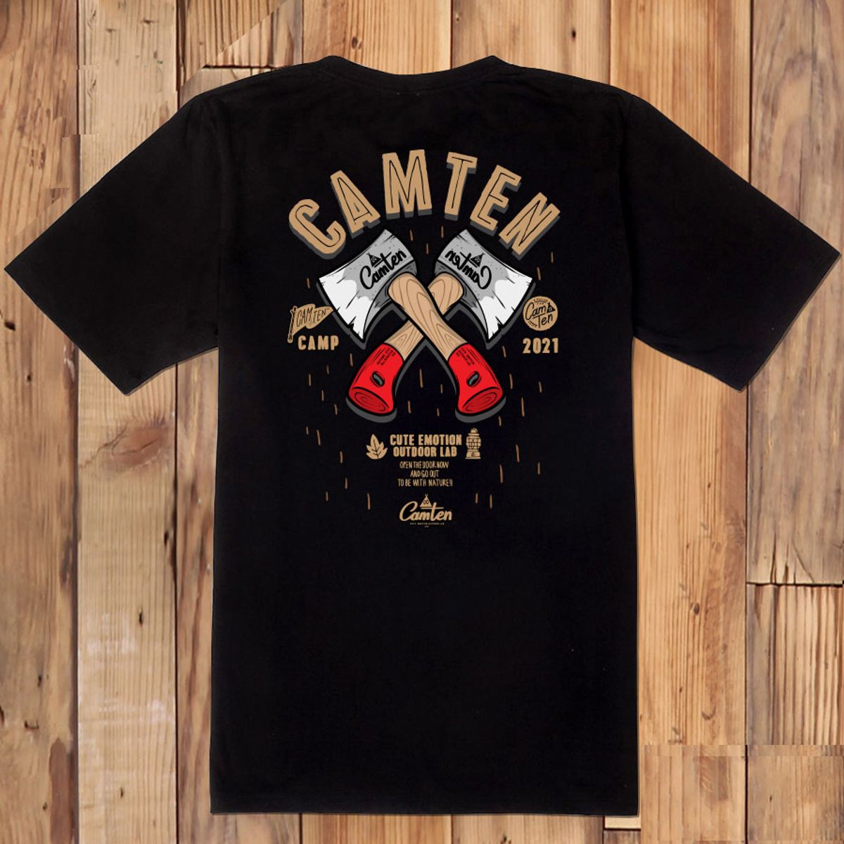 돌돌(DOLDOL) Camten-tshirts-26 감성 캠핑 브랜드 캠텐 캐릭터 그래픽 티셔츠 반팔티