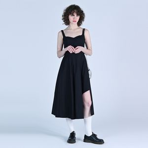 언밸런스 드레이프 맥시 드레스 블랙 WBCSOP006BK