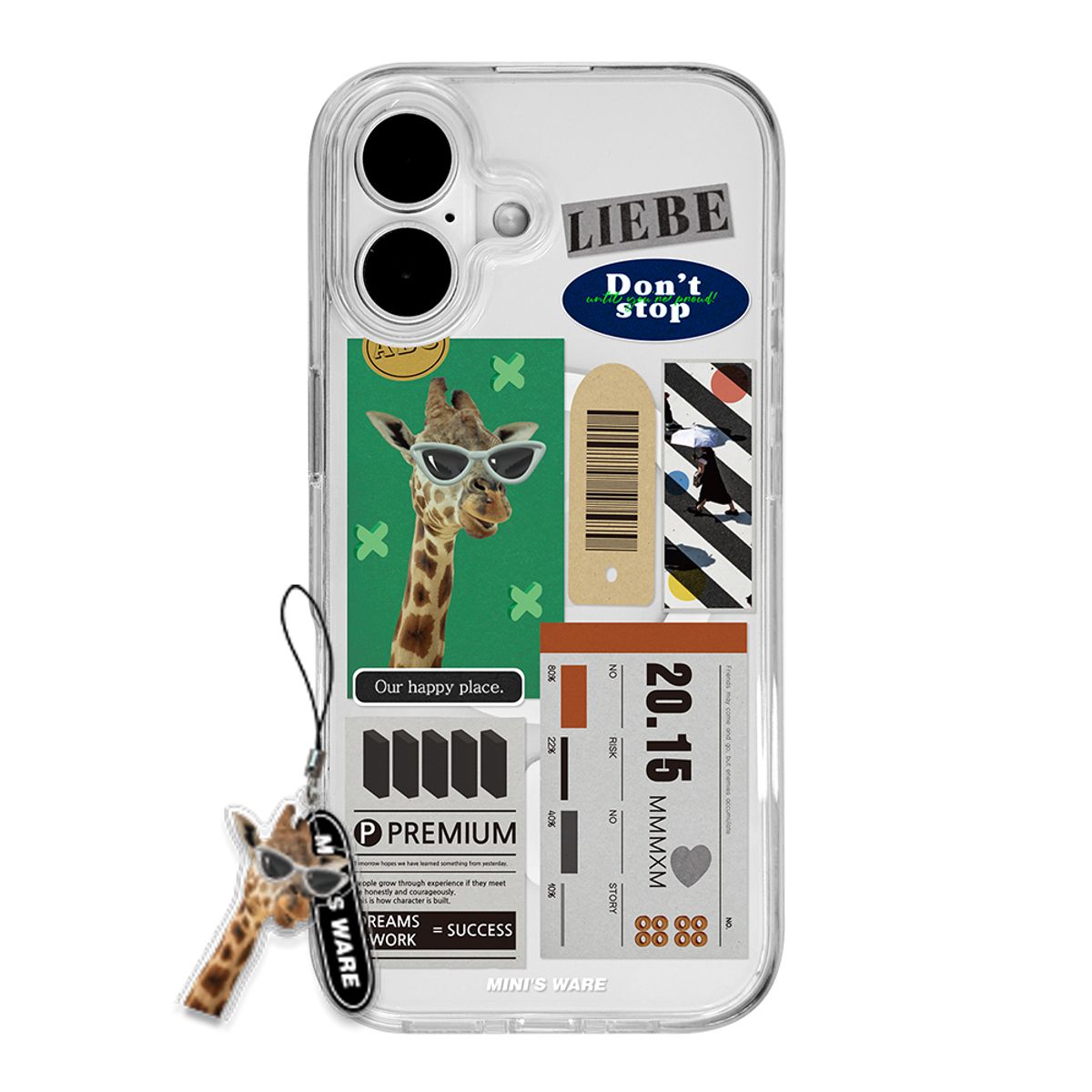미니스웨어(MINI'S WARE) [아이폰17추가] ANIMAL COLLAGE MAGSAFE BUMPER CASE_GIRAFFE