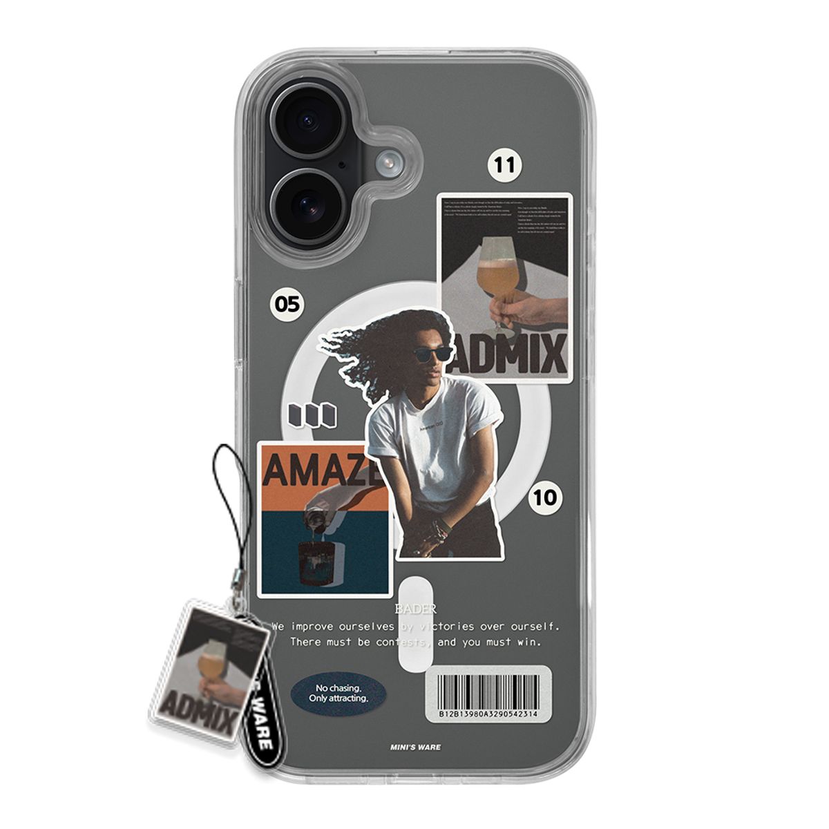 미니스웨어(MINI'S WARE) [아이폰17추가] WITH PLAY MAGSAFE JELLYHARD CASE_GREY BEER