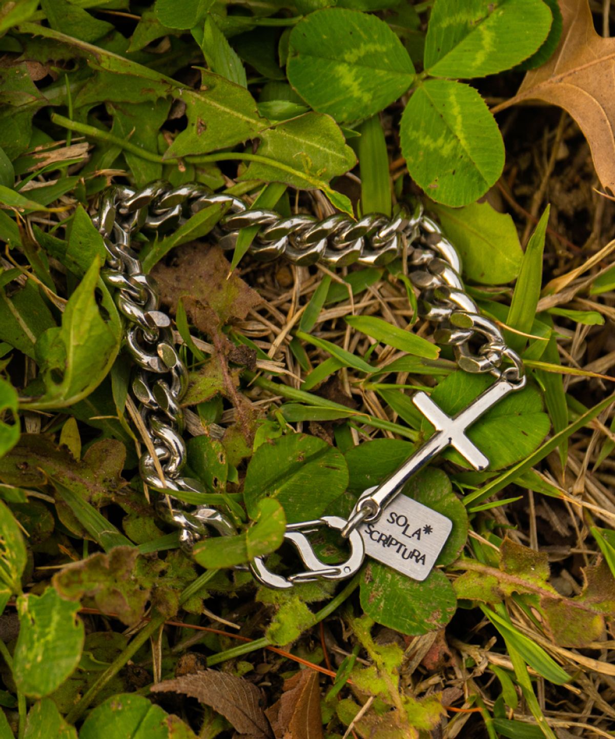 리스토어(RESTORE) ‘SOLA SCRIPTURA’ CROSS CHAIN BRACELET