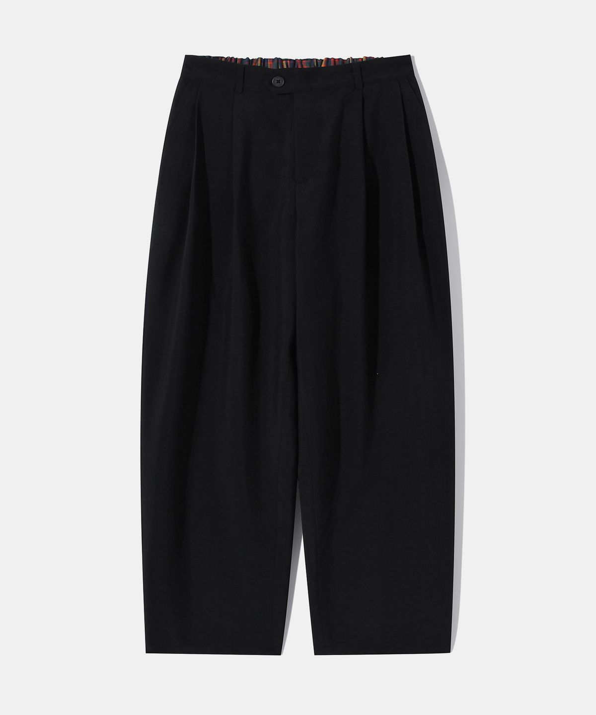다이아몬드 레이라(DIAMOND LAYLA) Two-tuck wide banding slacks P14 Black