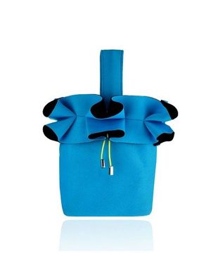 인버티드 플리츠백 - 블루