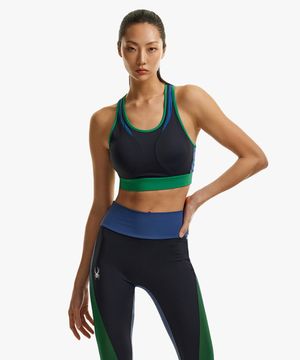 여성 러닝 프로웹 컬러 블록 브라탑 SPHPCNBR281WBLK