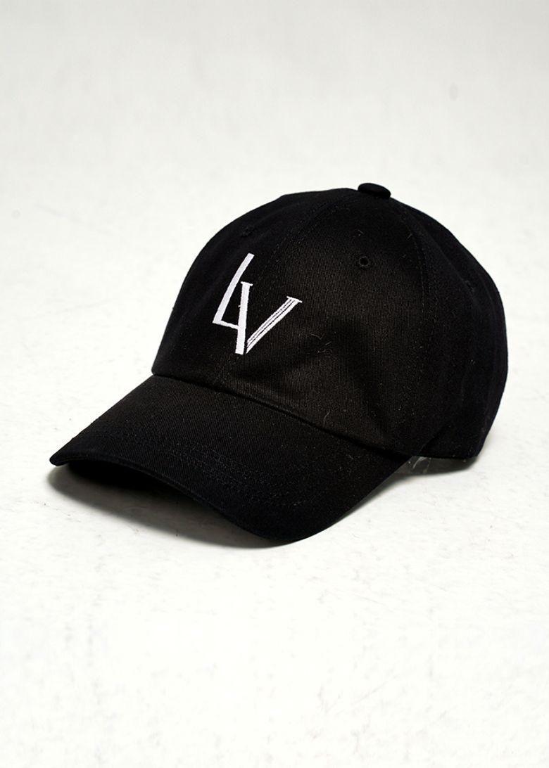 로고 포인트 오버핏 볼캡 (BLACK)