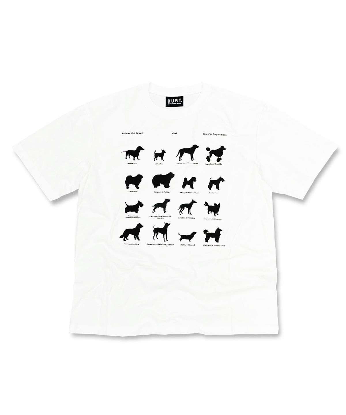 더트(DURT) KIND OF DOG HALF SLEEVE TEE (WHITE)