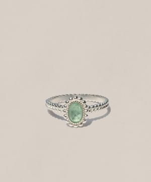 925실버 카이아나이트 그린 원석 은반지 주르/ Jour