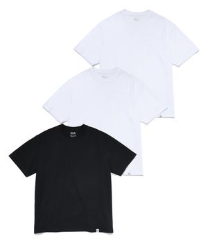 [3PACK] 쿨 코튼 베이직 티 화이트/블랙