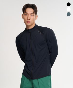 멀티 쿨링 드라이 에센셜 루즈핏 남성 집업 래쉬가드 (3컬러)