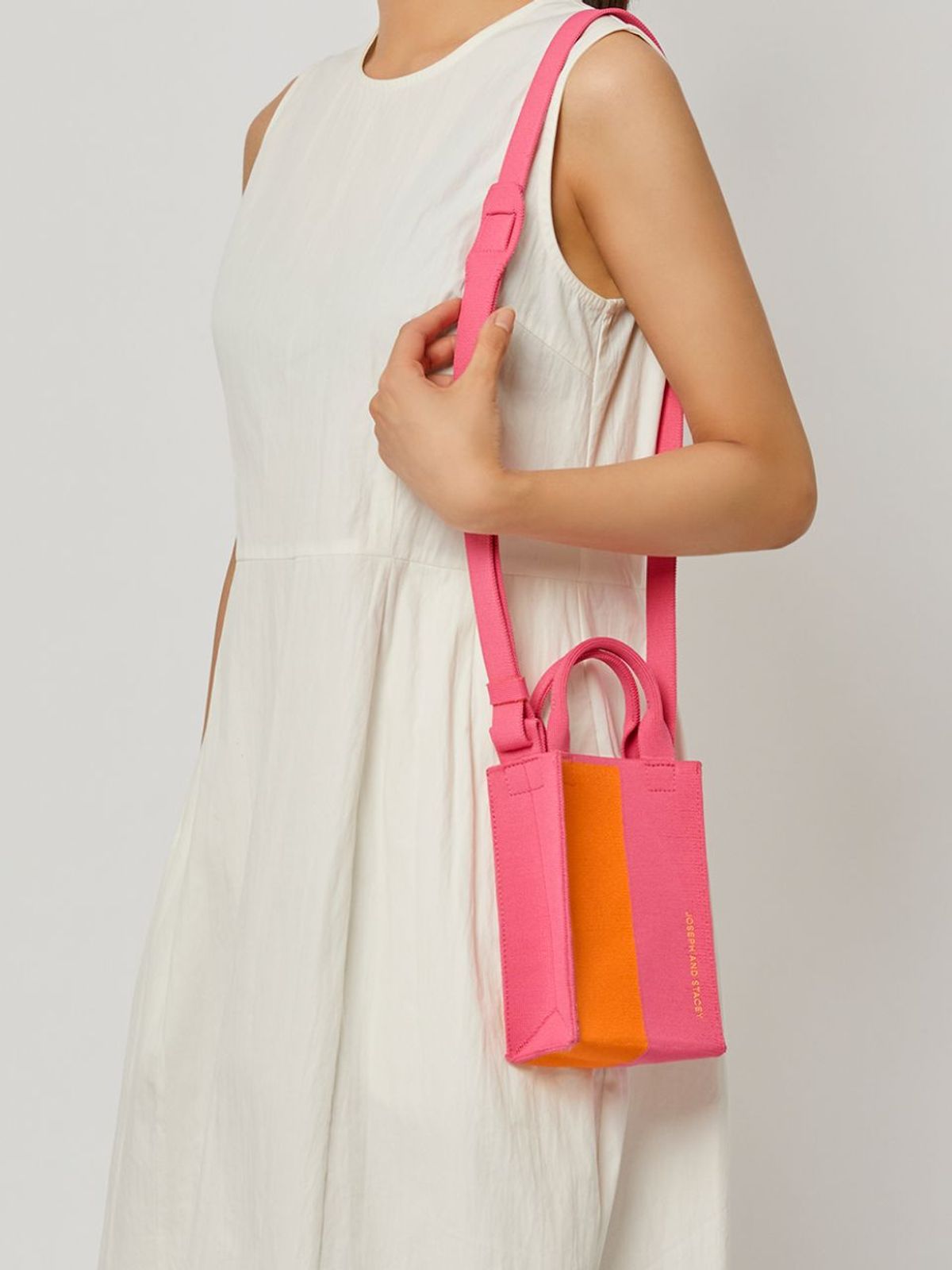 조셉앤스테이시(JOSEPH&STACEY) LPK Lattice Knit Cross Bag S Stripe (All)