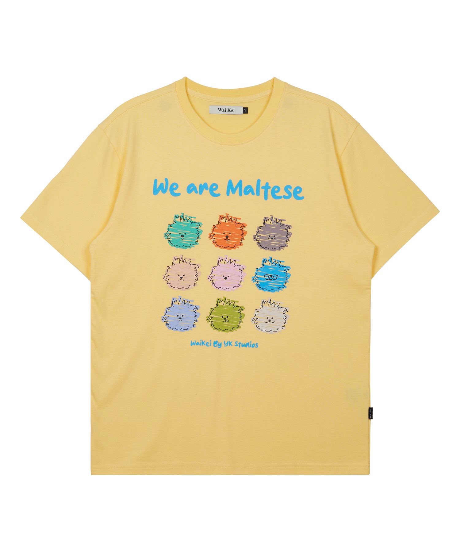 ◆Wai Kei◆ Maltese illustration short sleeve t-shirt melang MUSINSA | WAI KEI MALTESE ARCHIVE SHORT SLEEVE T-SHIRT BLACK