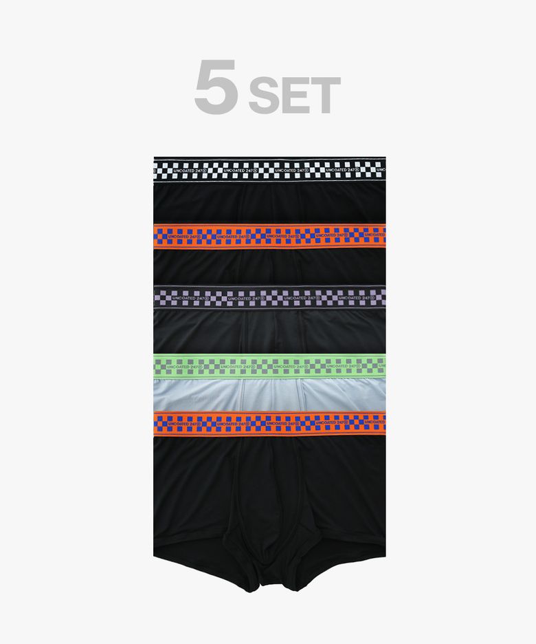 [5PACK] 맨즈 모달 드로즈 로우라이즈 엑셀 더시그니쳐 팬티 세트