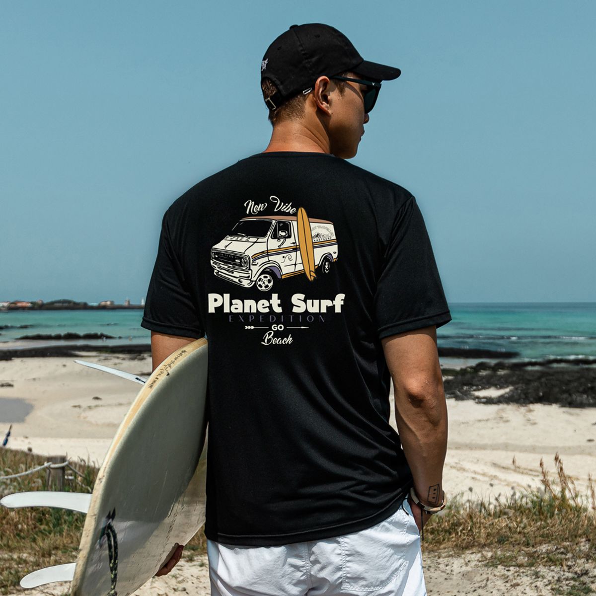 플래닛서프(PLANETSURF) 남성 반팔 래쉬가드 PS016BUMT