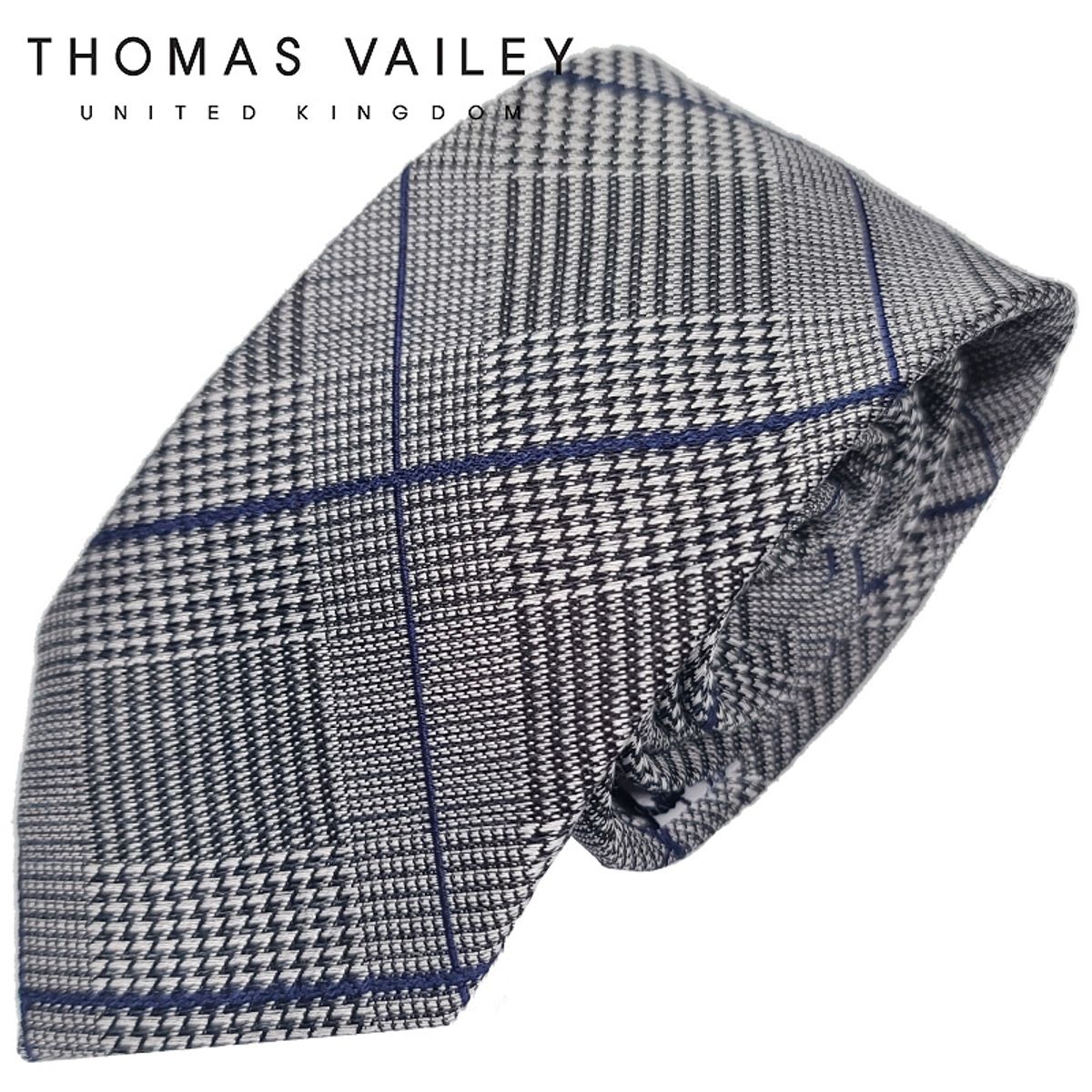 토마스 베일리(THOMAS VAILEY) 실크넥타이-모던글렌 블랙 7.5cm