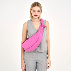 3way 하프문 크로스백- 인디핑크