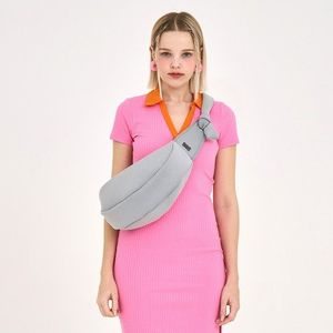 3way 하프문 크로스백- 그레이