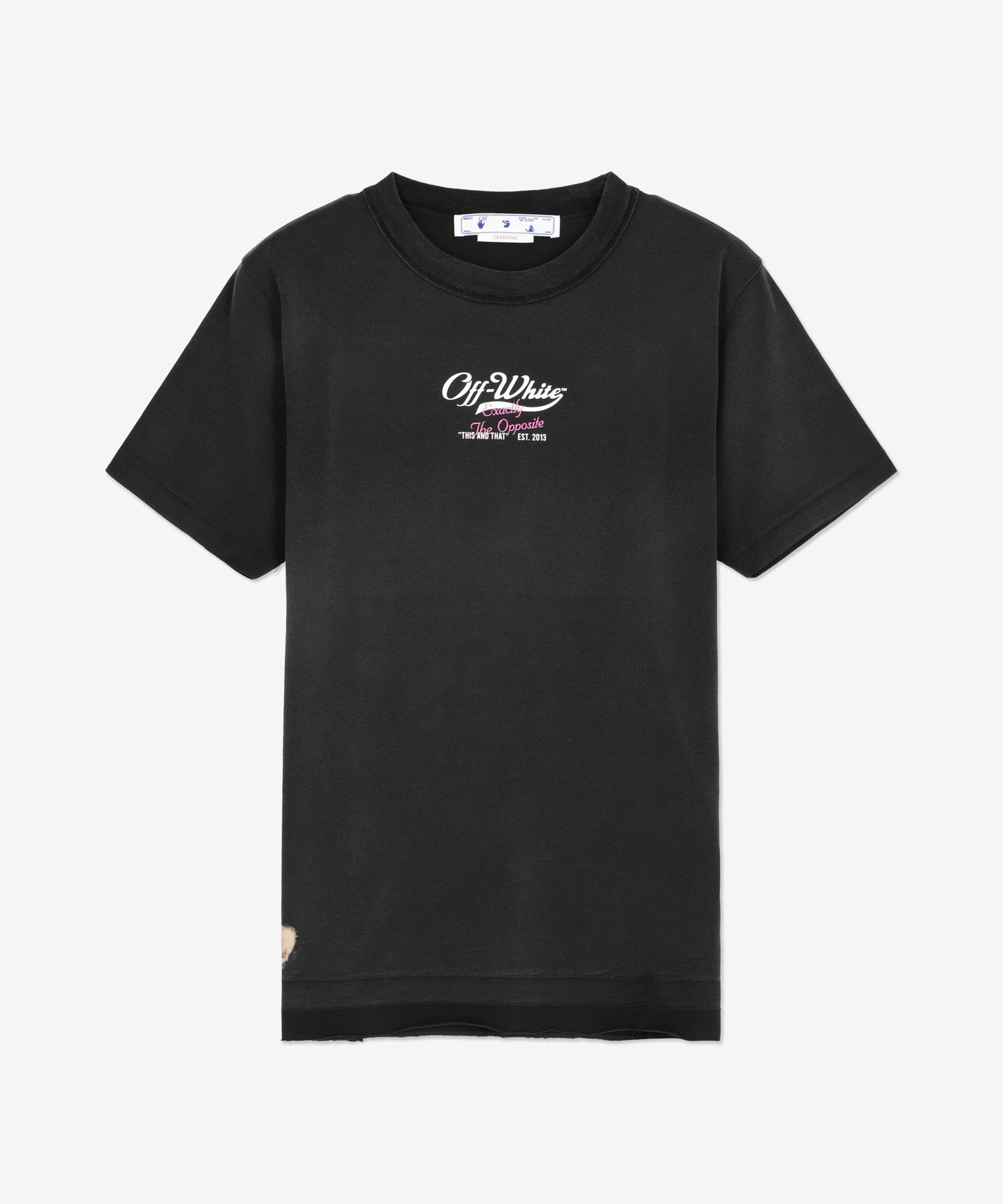 ★Off-White★ Wave Off Low Over Skate T-Shirt Black OMAA156S MUSINSA | Off White Wave Off Low Over Skate T-Shirt - Black