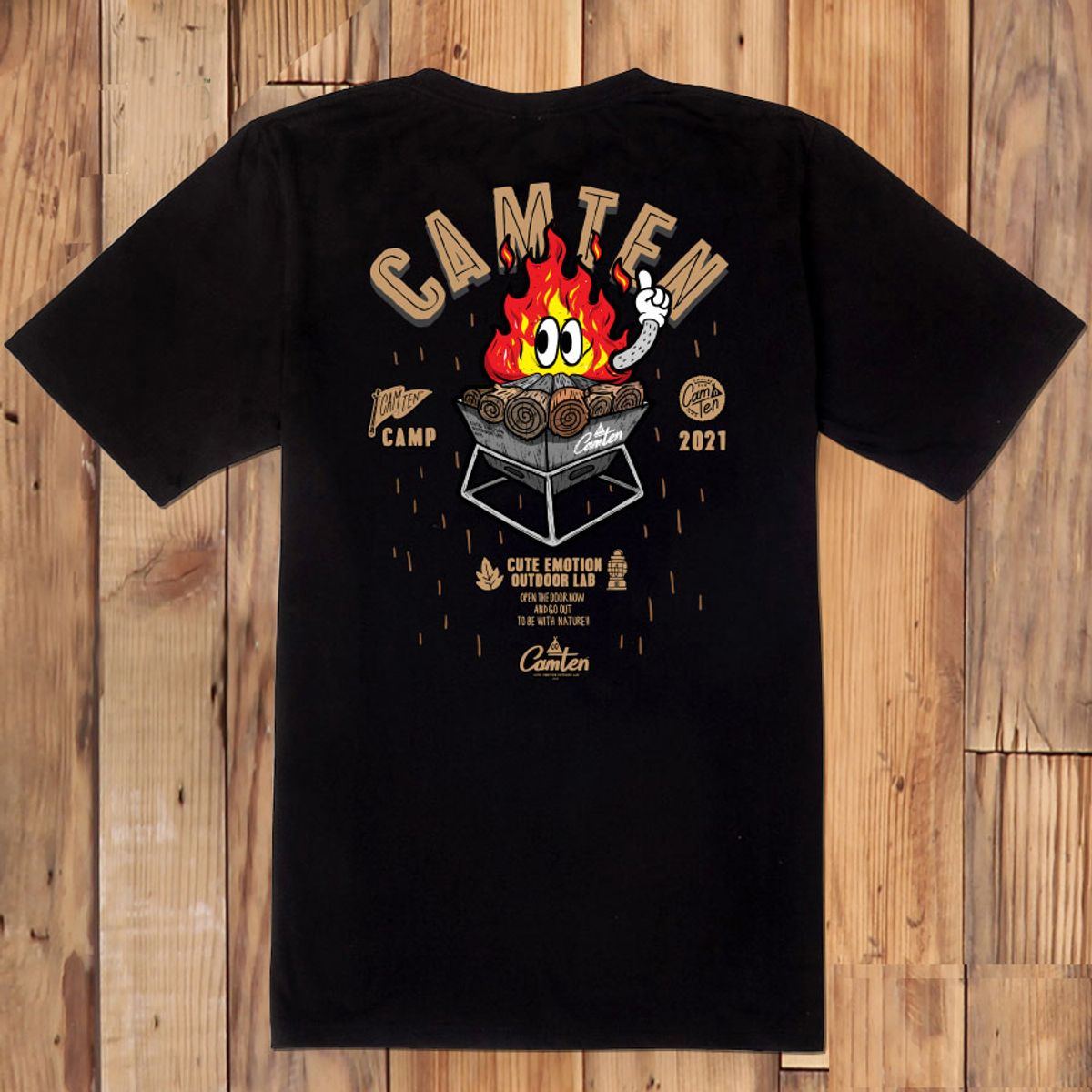 돌돌(DOLDOL) Camten-tshirts-32 감성 캠핑 브랜드 캠텐 캐릭터 그래픽 티셔츠 반팔티
