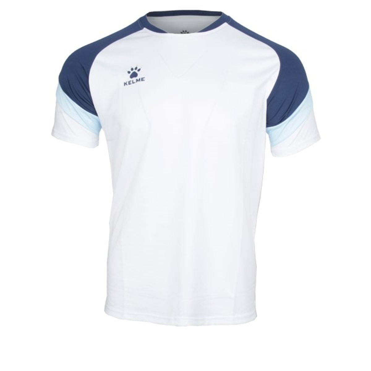 켈미(KELME) 7351TX1092 트레이닝 반팔티 화이트/다크 블루