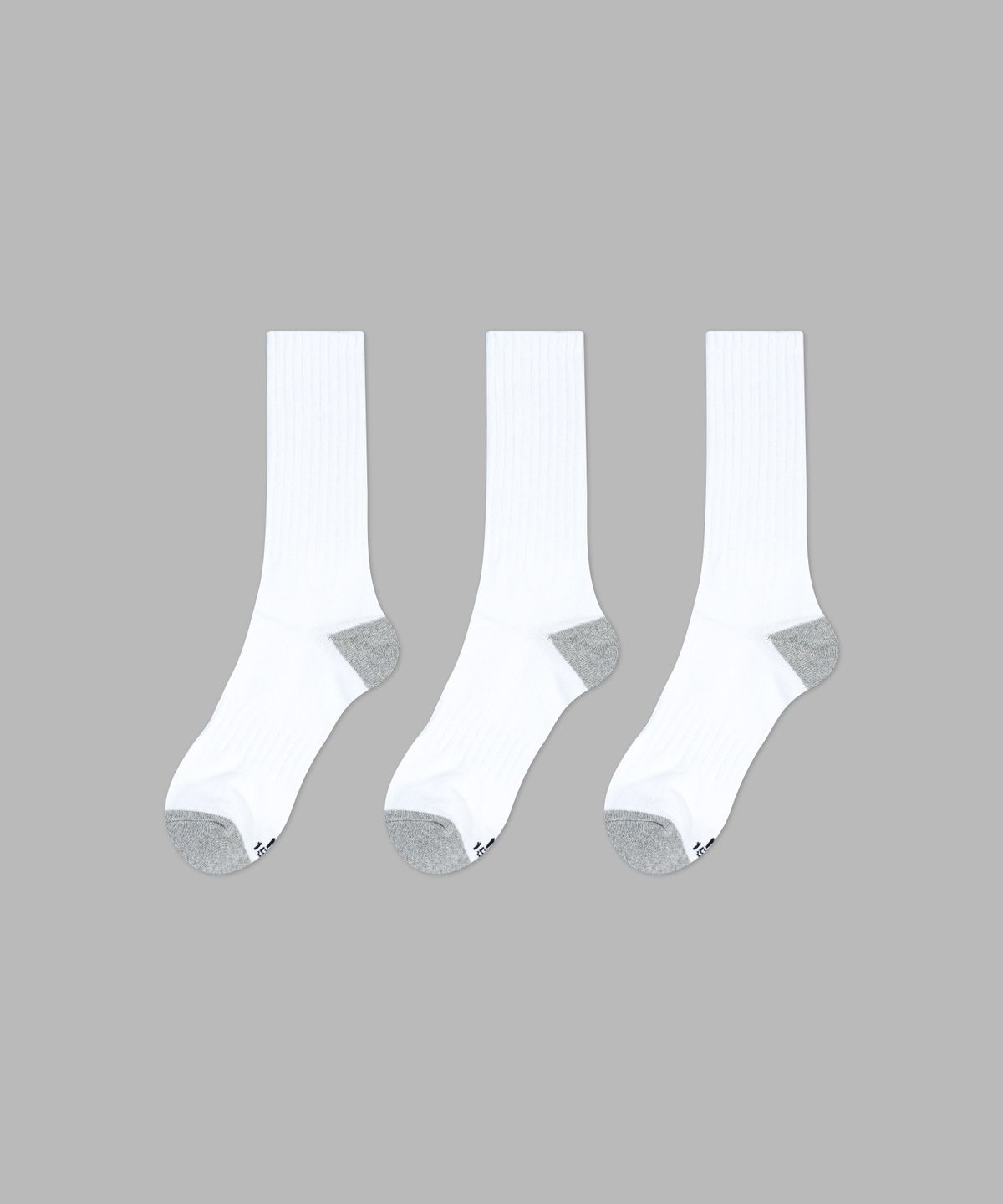 일오공칠(IL-O-GONG-CHIL) [3PACK] 1507 라이트 애슬레틱 엠보 힐 포인트 삭스 (그레이) - 스노우화이트