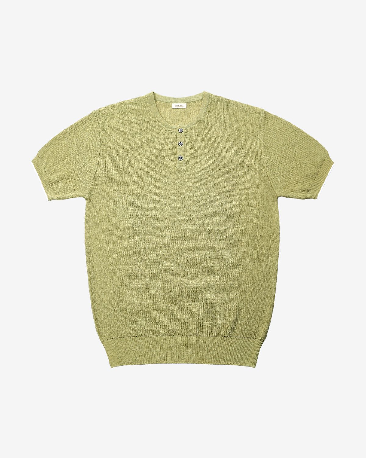 솔티(SORTIE) Texture Henly neck Knit (Olive Green)