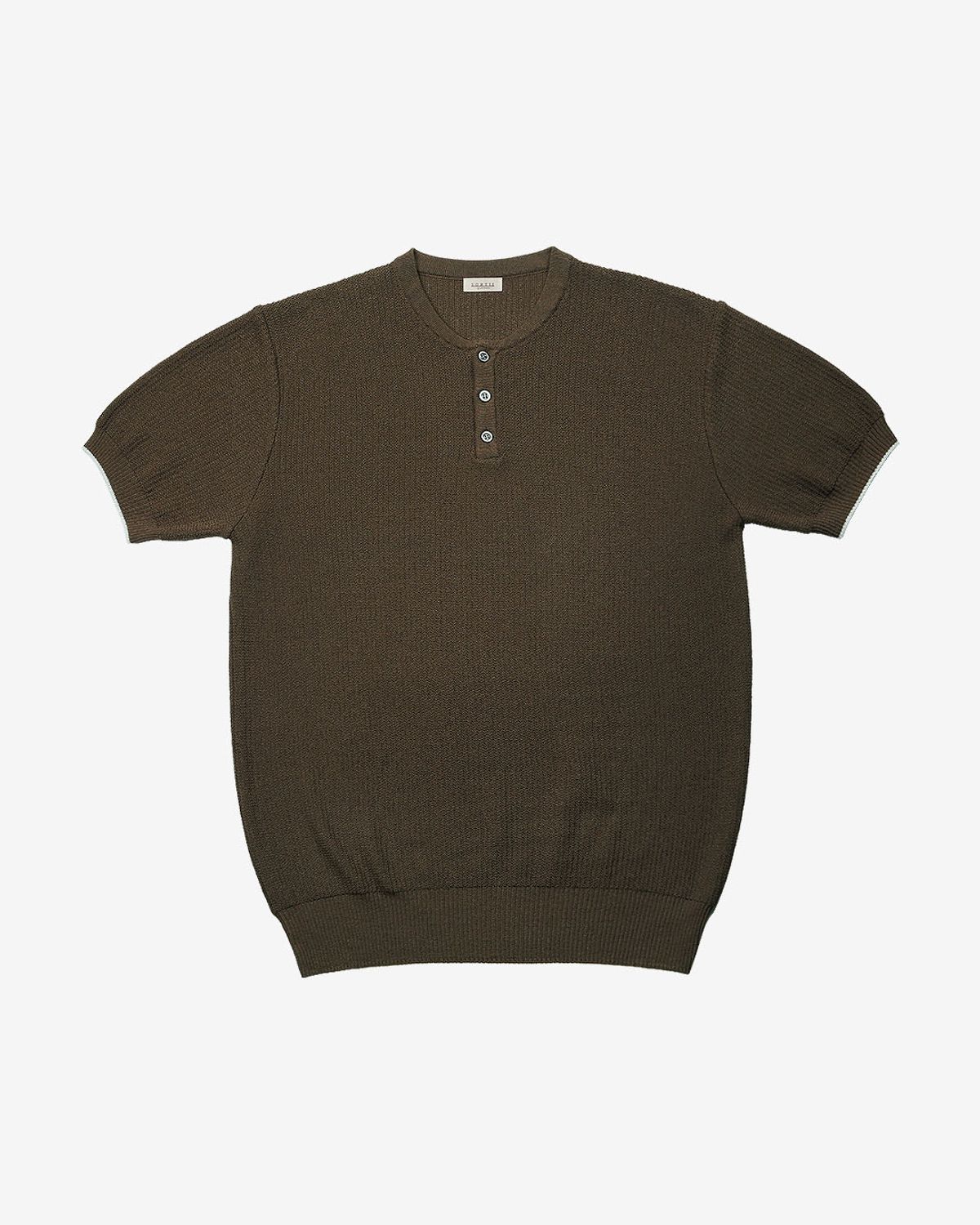 솔티(SORTIE) Texture Henly neck Knit (Brown)