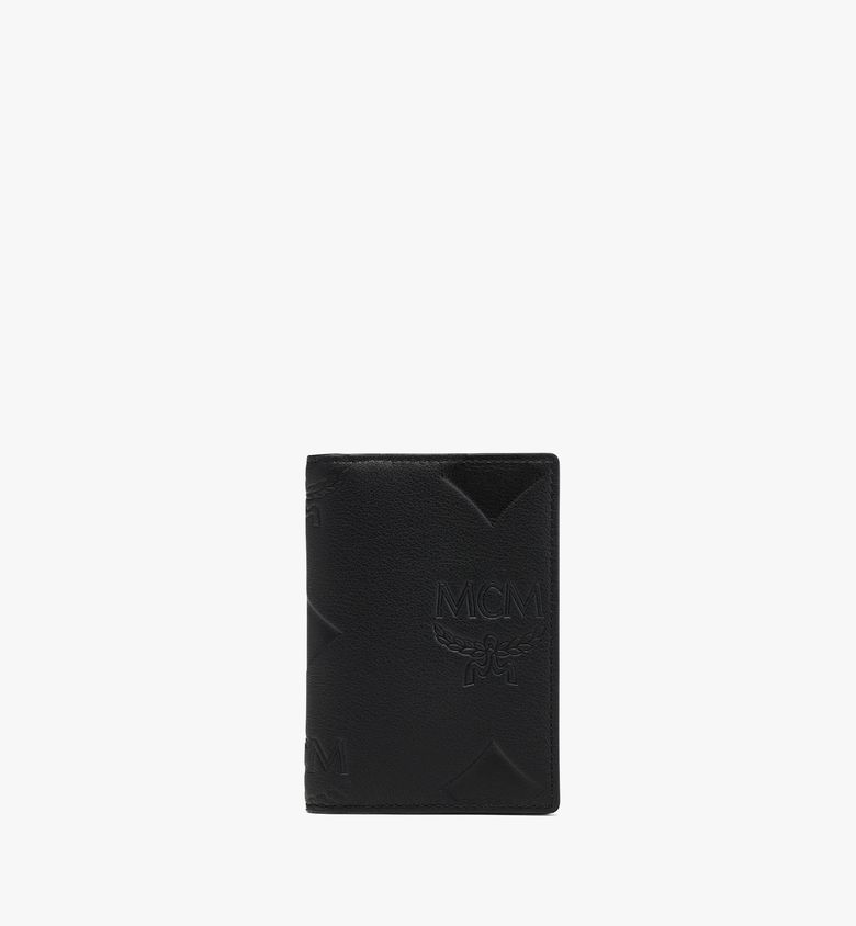 Aren 맥시 모노그램 레더 카드 반지갑 MXADATA04BK