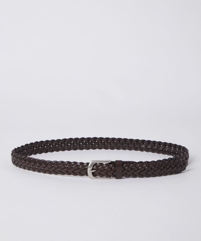 레더 위빙 벨트 DARK BROWN