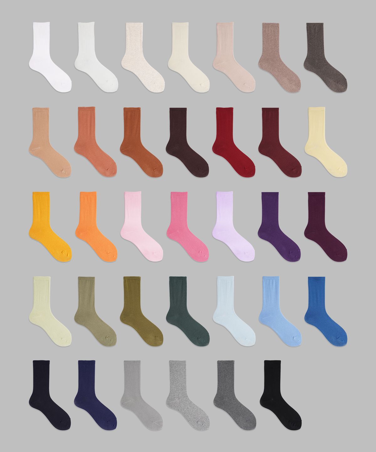 삭스팩토리(SOCKS FACTORY) [5PACK] 유니섹스 패션 무지 장목 양말 34color